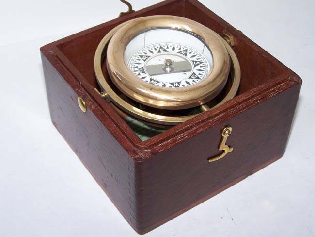 A Good Early 20th century boxed DORY Compass signed 'C.C. Galebraith & Son, New York, circa 1910